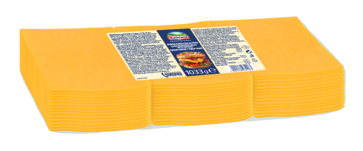 Brânză Topită Felii cu Cheddar