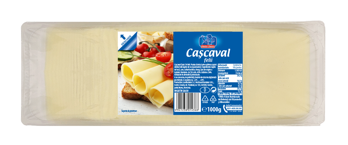 Cașcaval clasic felii 