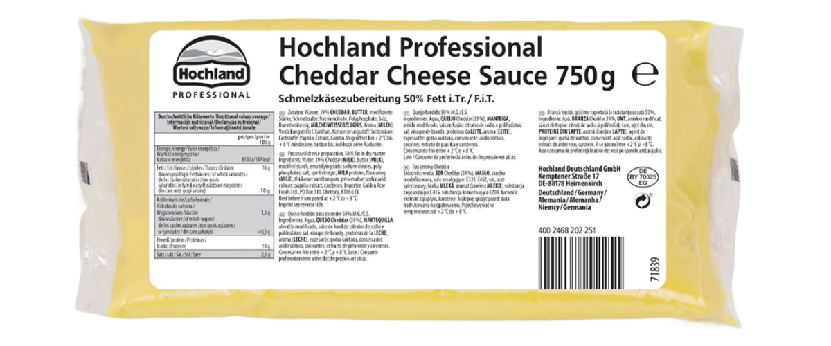 Sos de brânză Cheddar